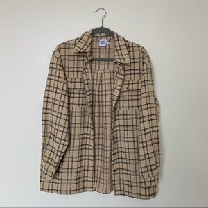 Princess Polly Beige Plaid Shacket